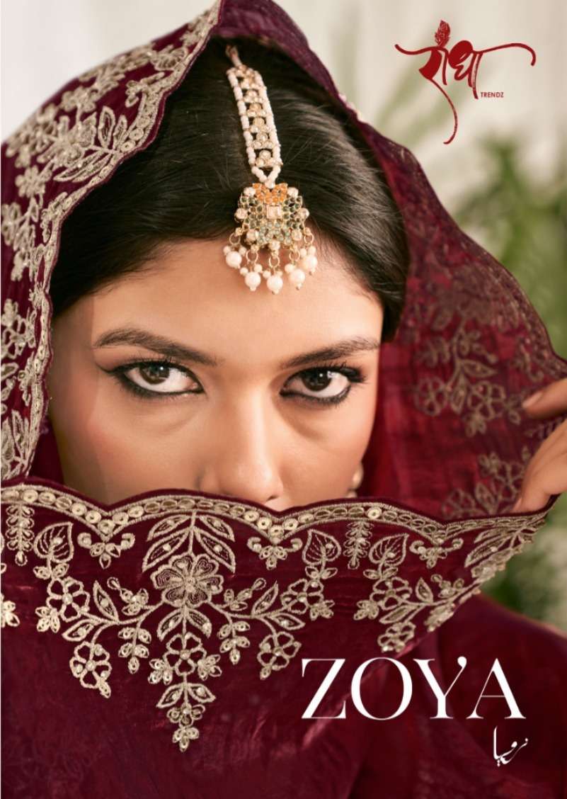 Radha Trendz Zoya Designer Silk Sharara Dress Catalog Wholesalers
