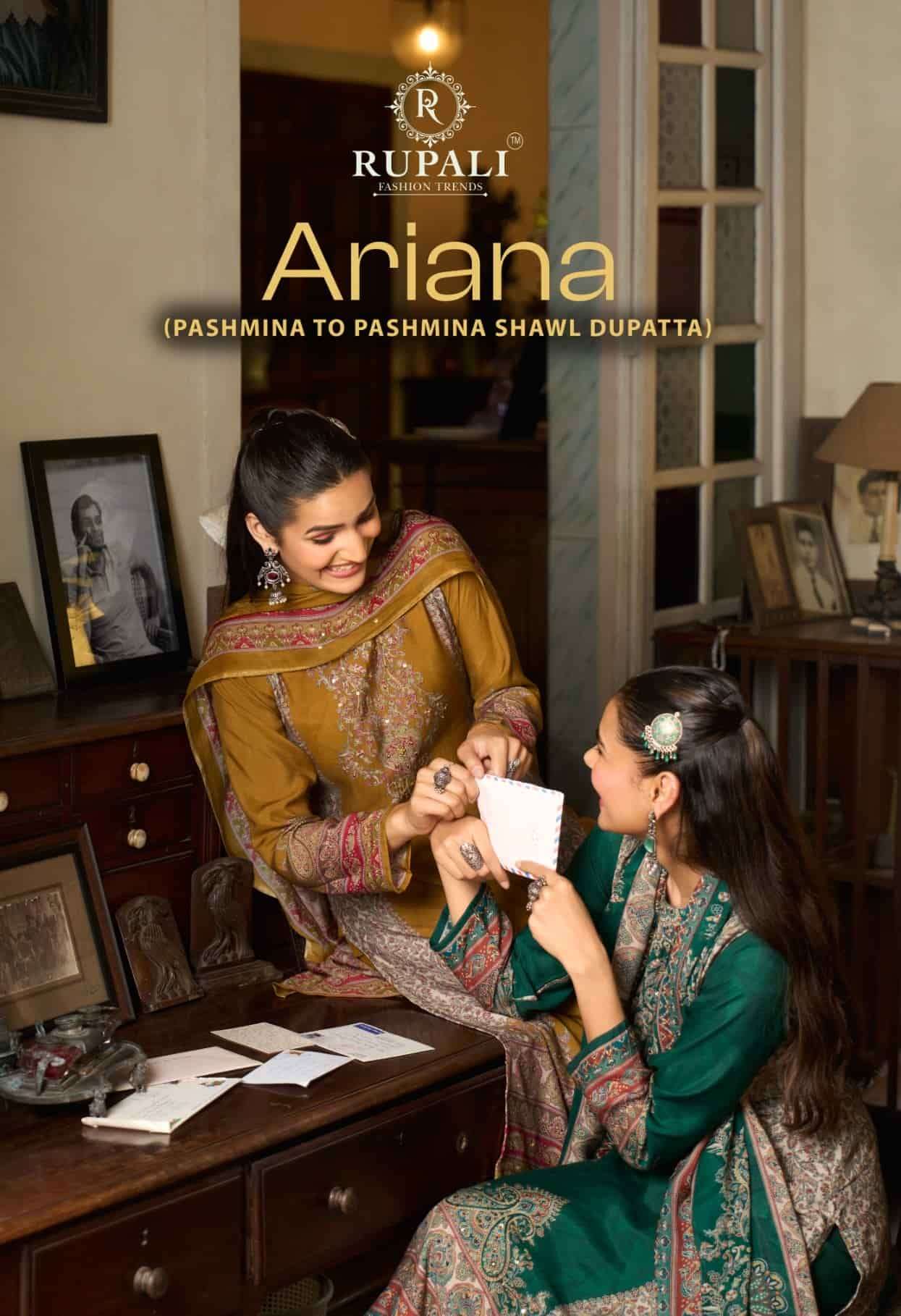 Rupali Fashion Ariana Digitally Printed Pashmina Dress Catalog Suppliers
