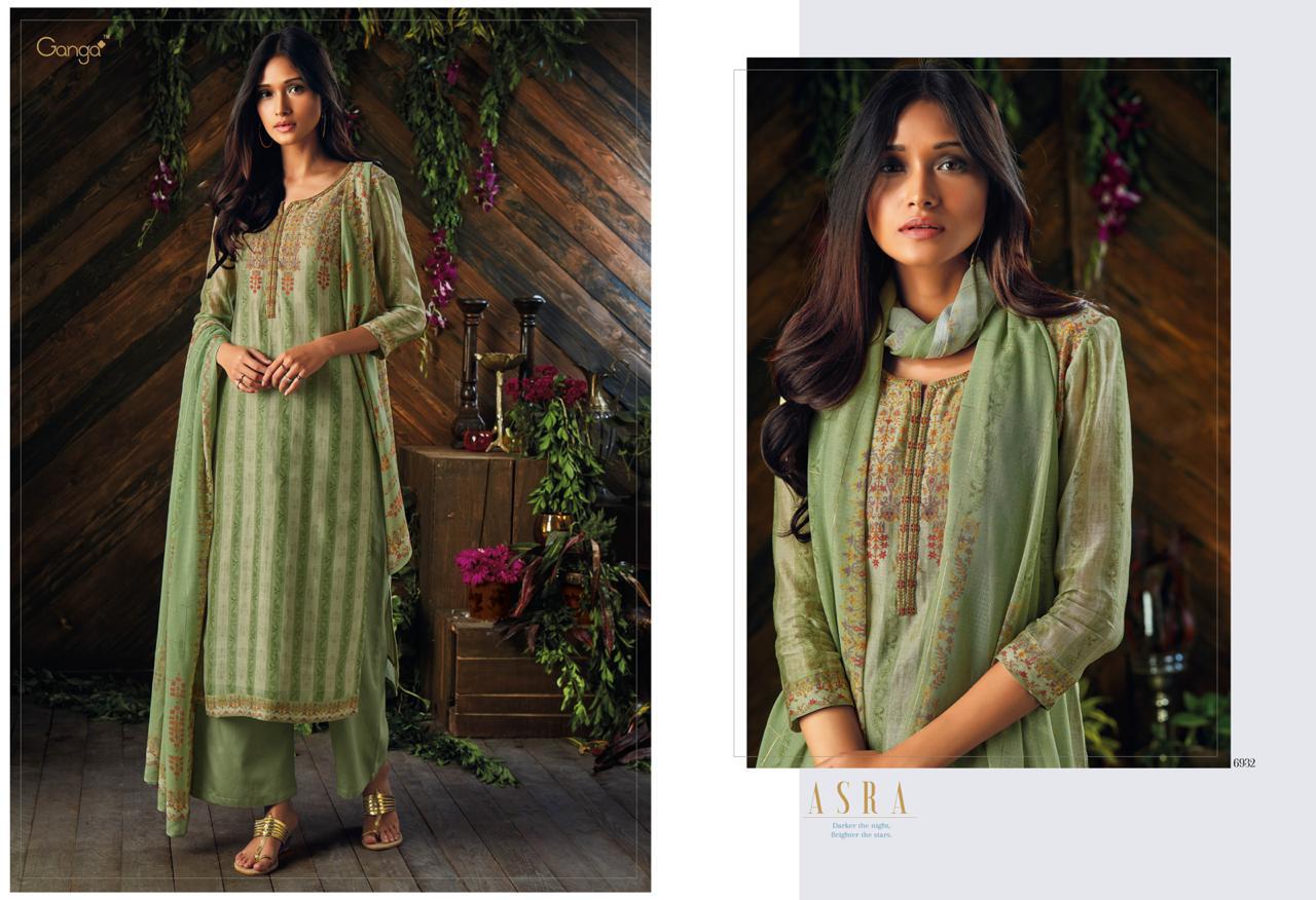 Ganga fashion asra kota silk embroidered designer salwaar suit ...