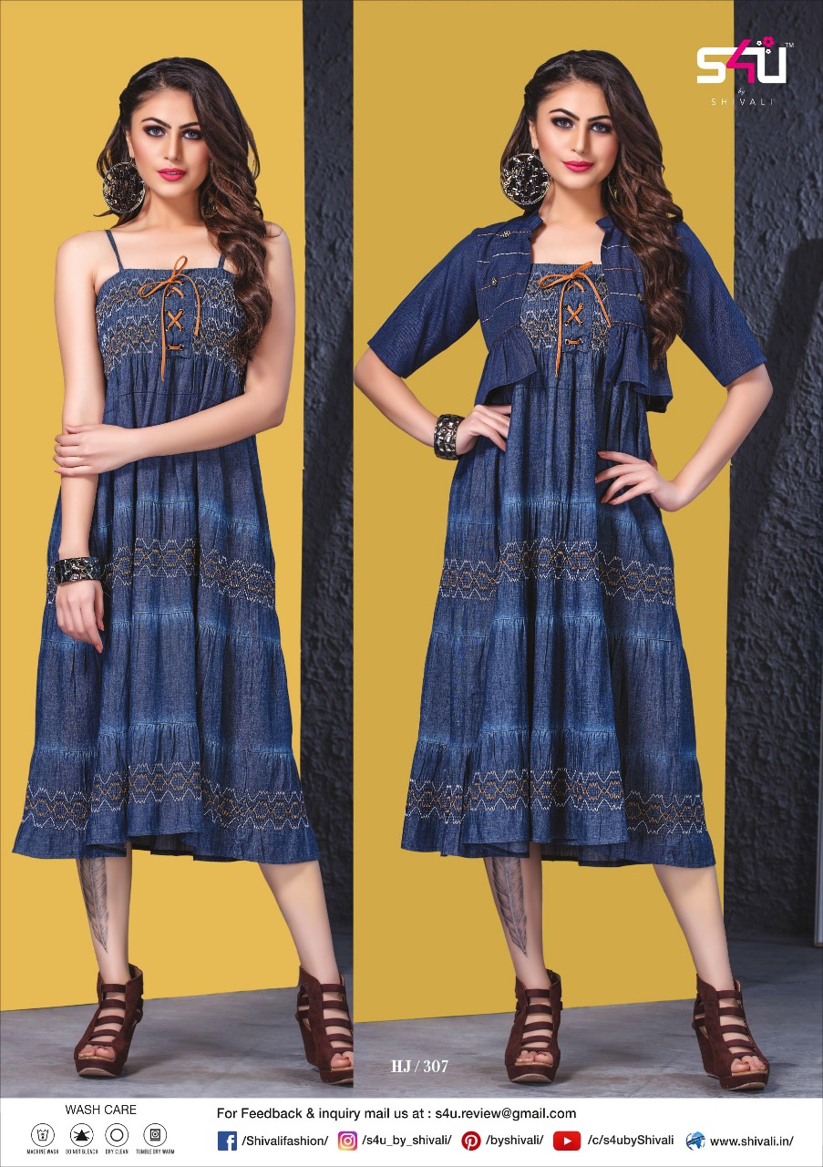 Ft By Shana Heavy Rayon Kurti With Separate Koti Collection