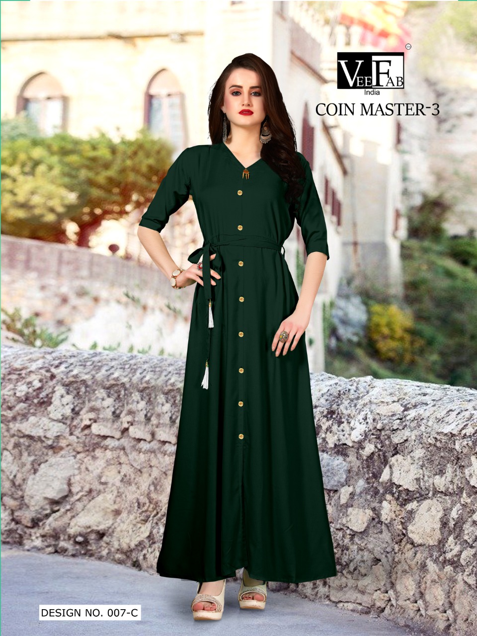 Beautiful cotton 60 60 Fabric Gown style kurti  Aakhiya