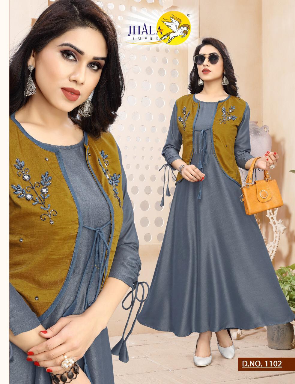 Jhala Impex Cotty Vol 2 Long Flaired koti Style Kurti Catalog Supplier in  Surat