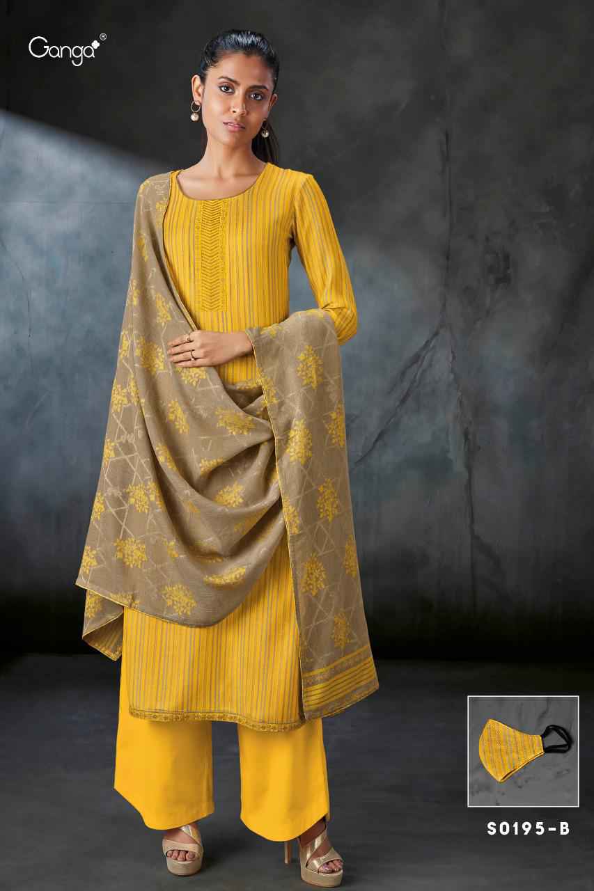 ganga launch serene lawn cotton printed colorful designer salwar suits - SM  CREATION