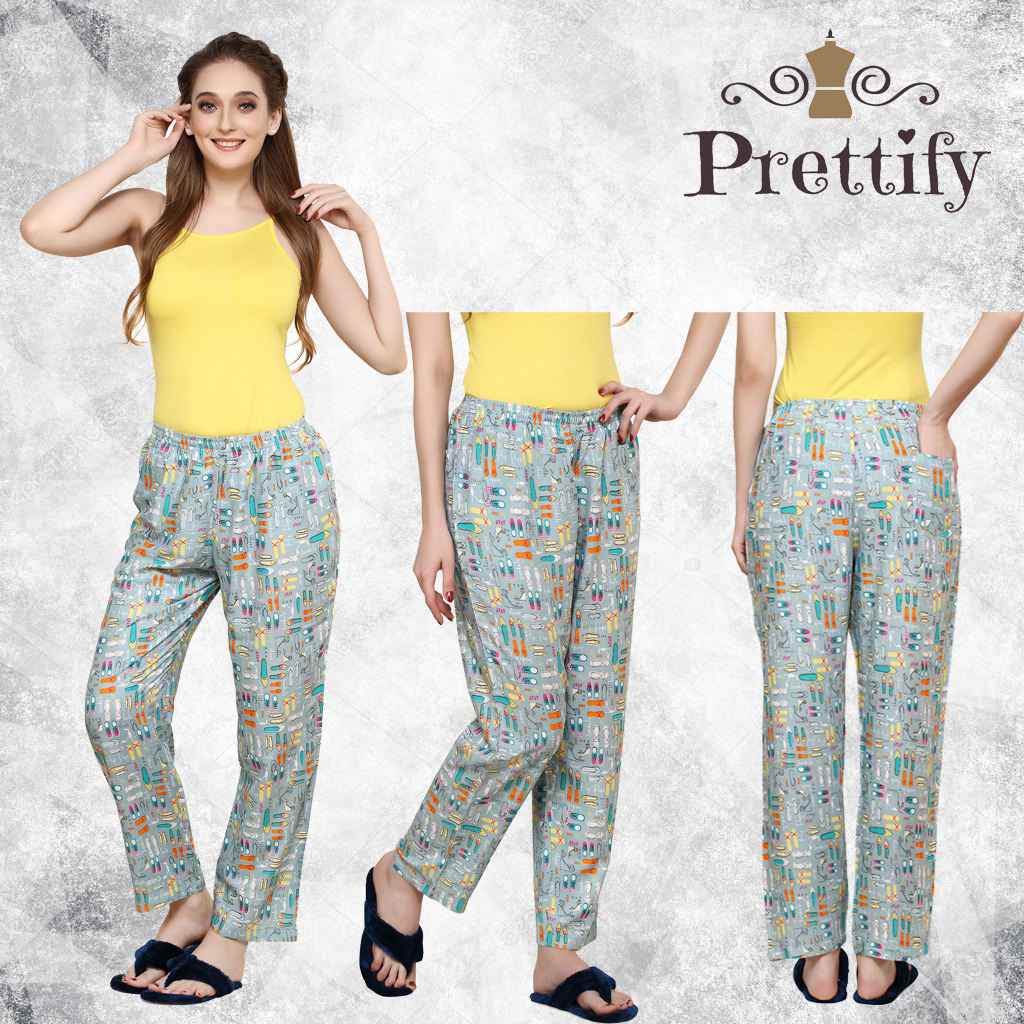 Prettify Pajamas with mask bottom wear designs in wholesale