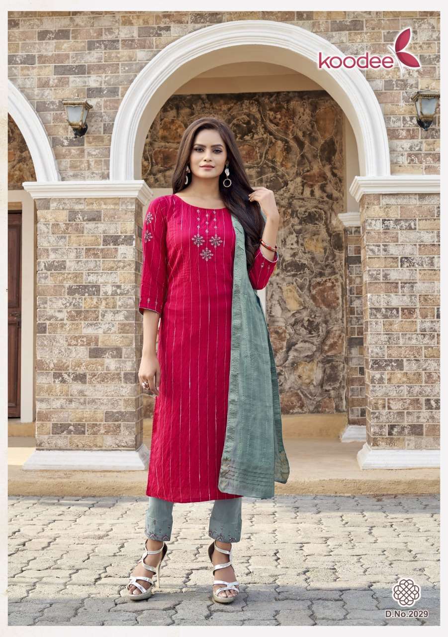 women's new Beautifull kurta pant and dupatta set with rayon