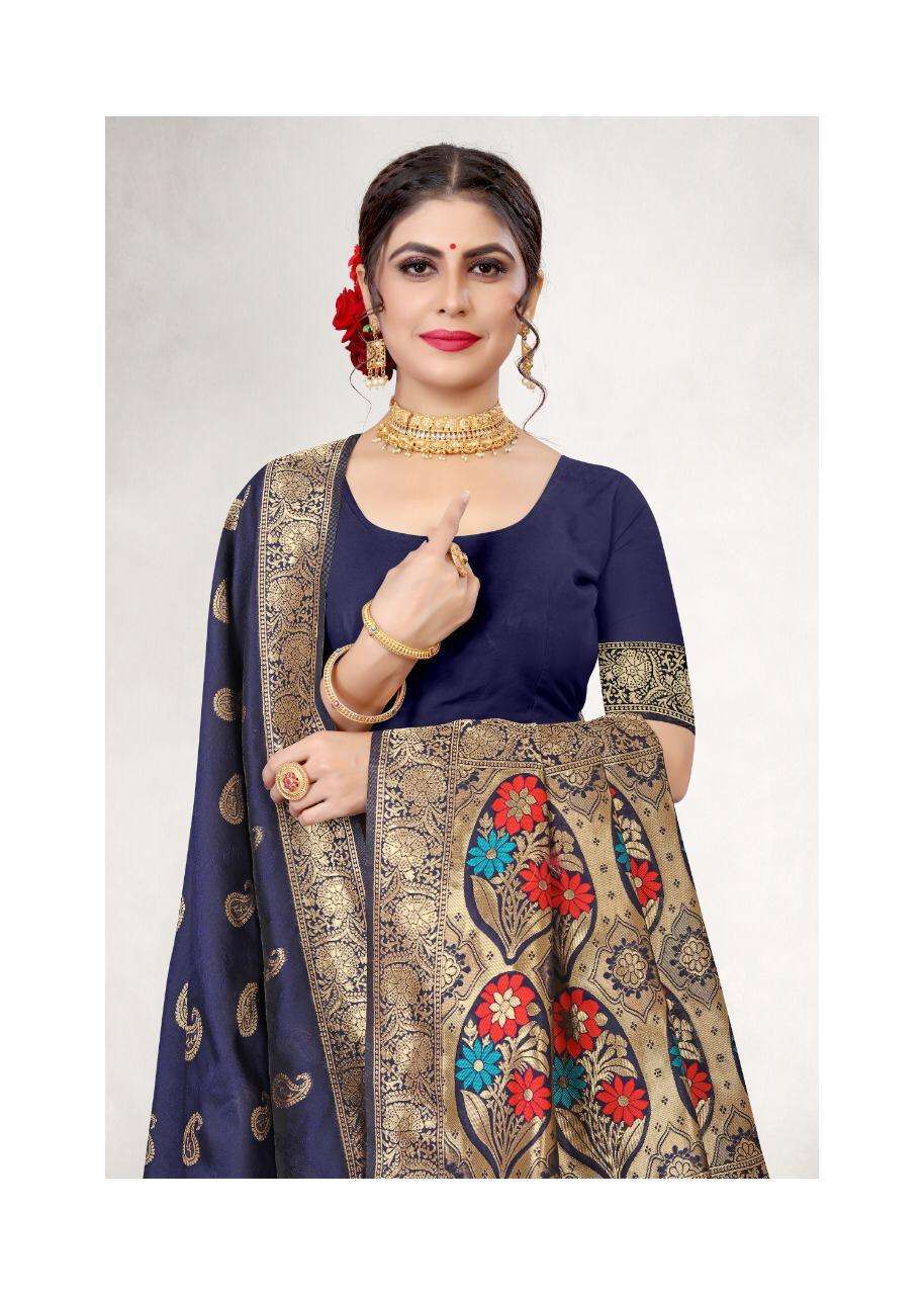 Lakshya Vidya Vol 3 Jacquard Silk Saree catalog Wholesaler