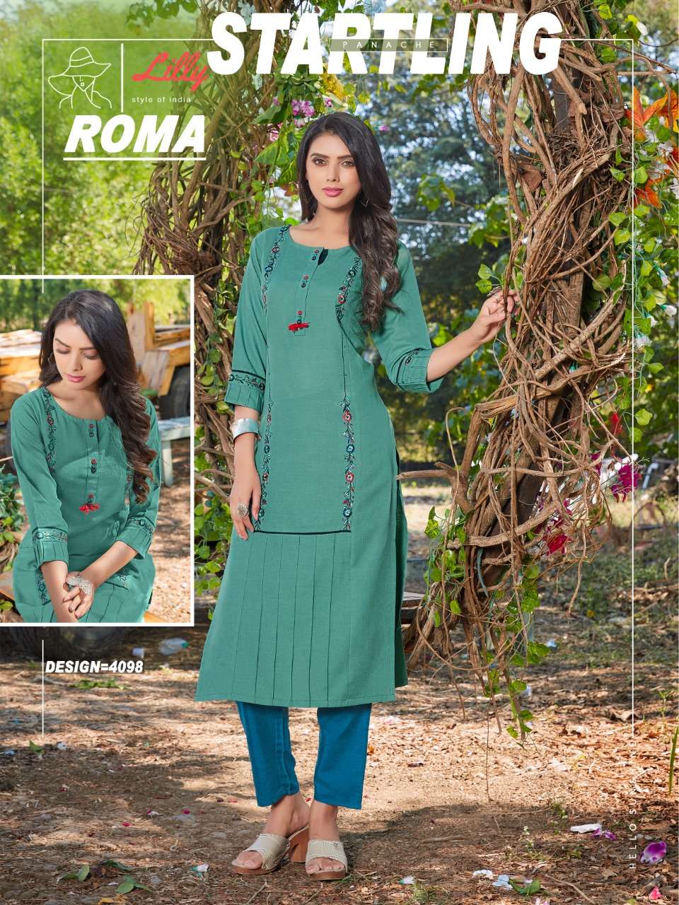 Lilly Roma Fancy Cotton Kurti Catalogs New Designs in Wholesale