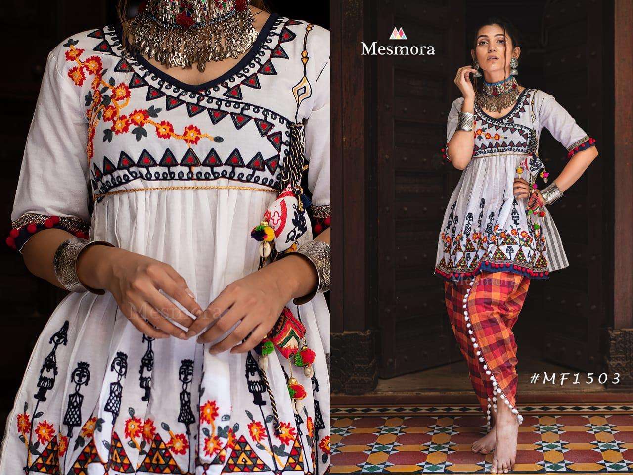 Navratri Elegance: Men's Mastard Cotton Kurta Pajama with Embroidery