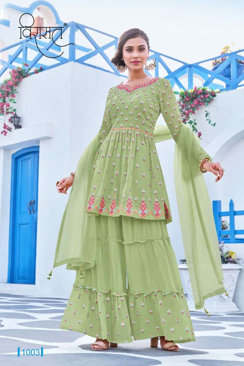 AF Stock Out Sassy Girls Designer Readymade Sharara Gharara Dress  Collection in surat