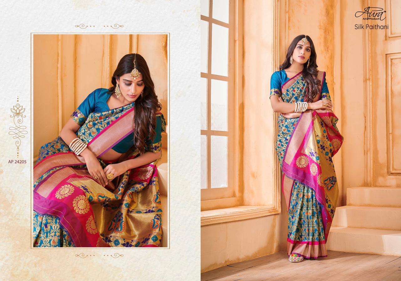 Aura Traditional Wear New Fancy Cotton Silk Sarees Collection Catalog