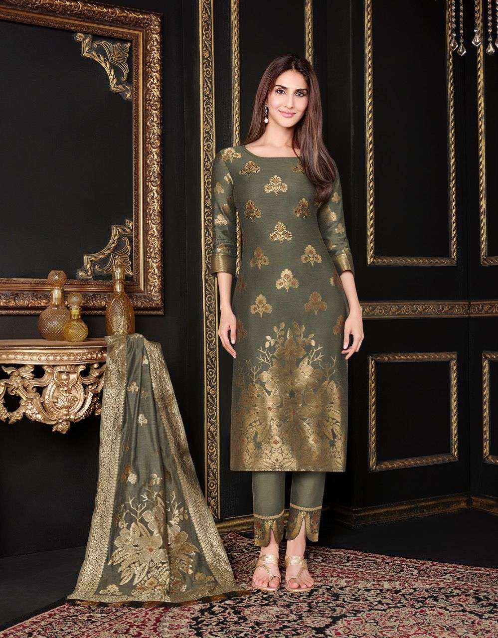 Lily and Lali Silk Kaari Exclusive Banarasi Silk Kurti Bottom dupatta Sets  New Designs