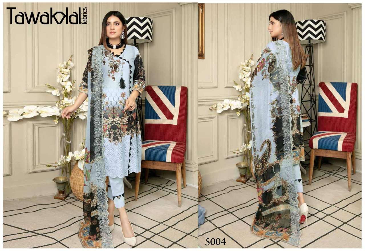Tawakkal Fabrics 3 Piece Stitched Fancy Embroidered Lawn Suit - D-6765 |  eBay
