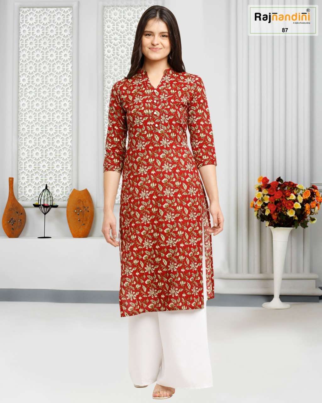 Pure Cotton Jaipuri printed kurti 128-vachngandaiphat.com.vn