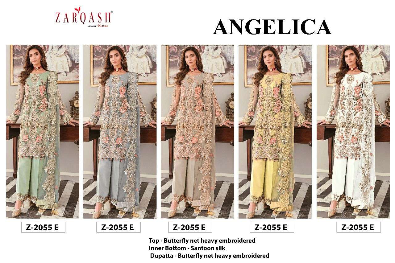 Zarqash Angeliza Z 2055 Colors Designer Pakistani Suit