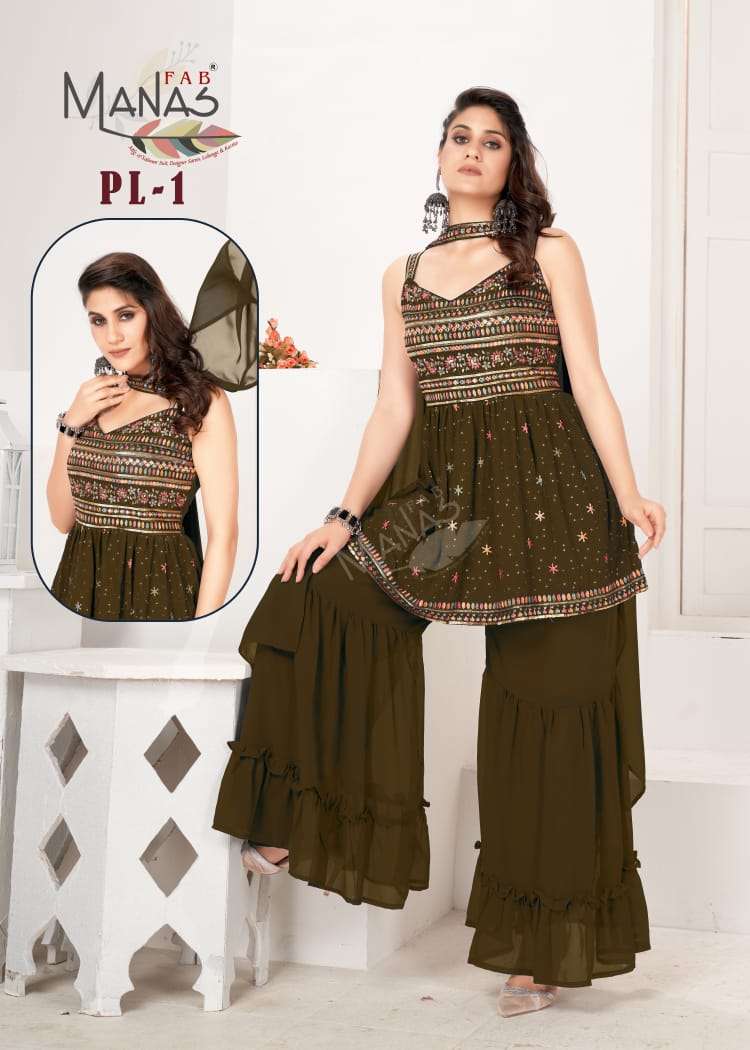 Yellow kurti and maroon sharara with foil mirror work  Kurti Fashion