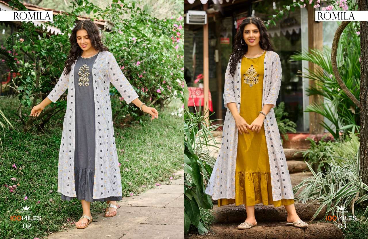 Buy online Solid A-line Kurta With Printed Jacket from Kurta Kurtis for  Women by Dargu for ₹989 at 55% off | 2023 Limeroad.com