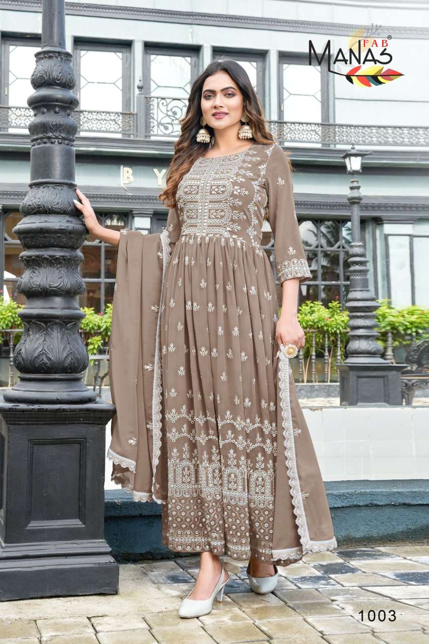 Poonam Spring Valley Fancy Printed Georgette Kurti Gown Collection
