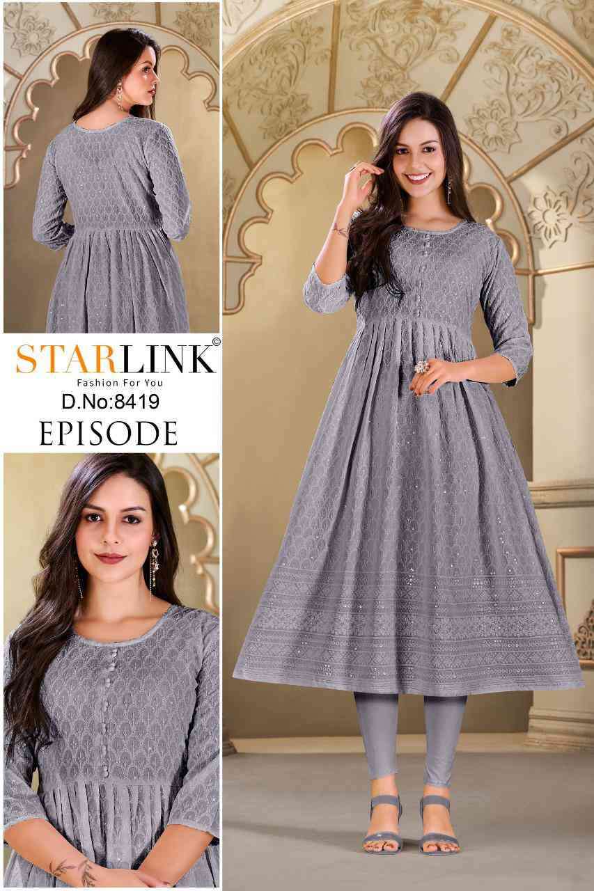 EPISODE BY STARLINK RAYON FULL STICHED KURTIS WHOLESALE 16 PCS