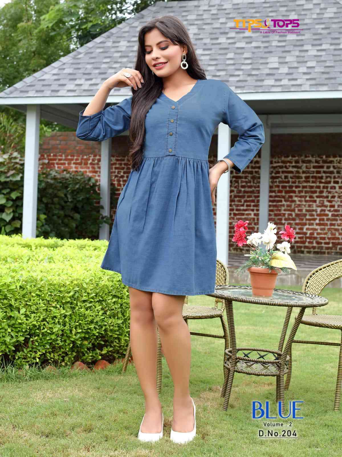 Buy Janasya Women's Light Blue Denim Solid Straight Kurta Online at Best  Prices in India - JioMart.