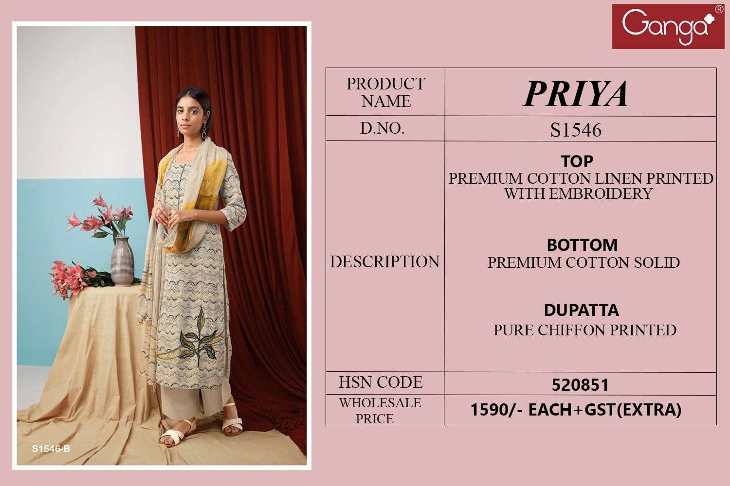 ganga priya 1546 fancy exclusive print cotton linen ladies suit dealer 5 2023 02 15 17 58 06