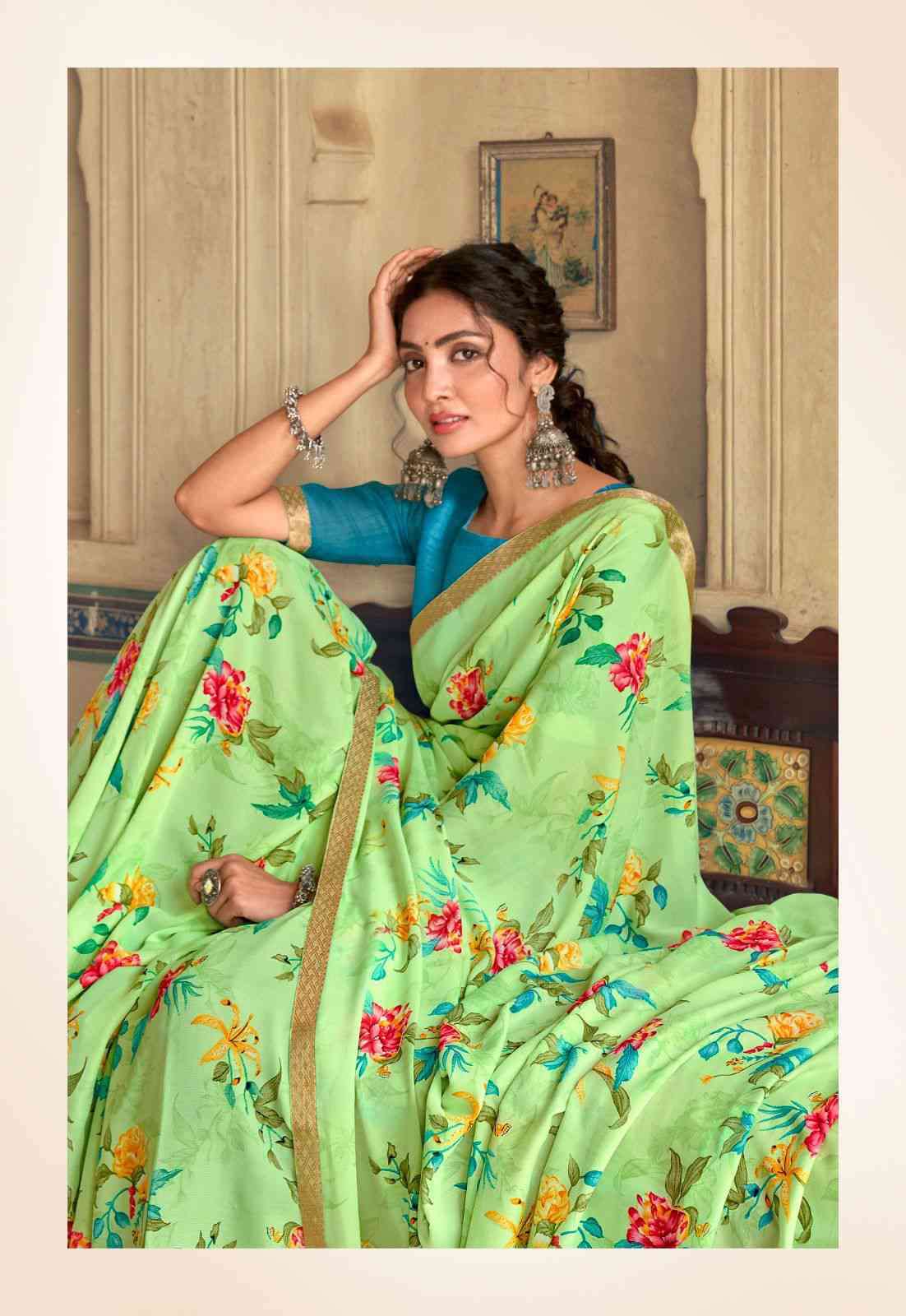 Lt Fabrics Sadhna Exclusive Fancy Daily To Wear Branded Saree