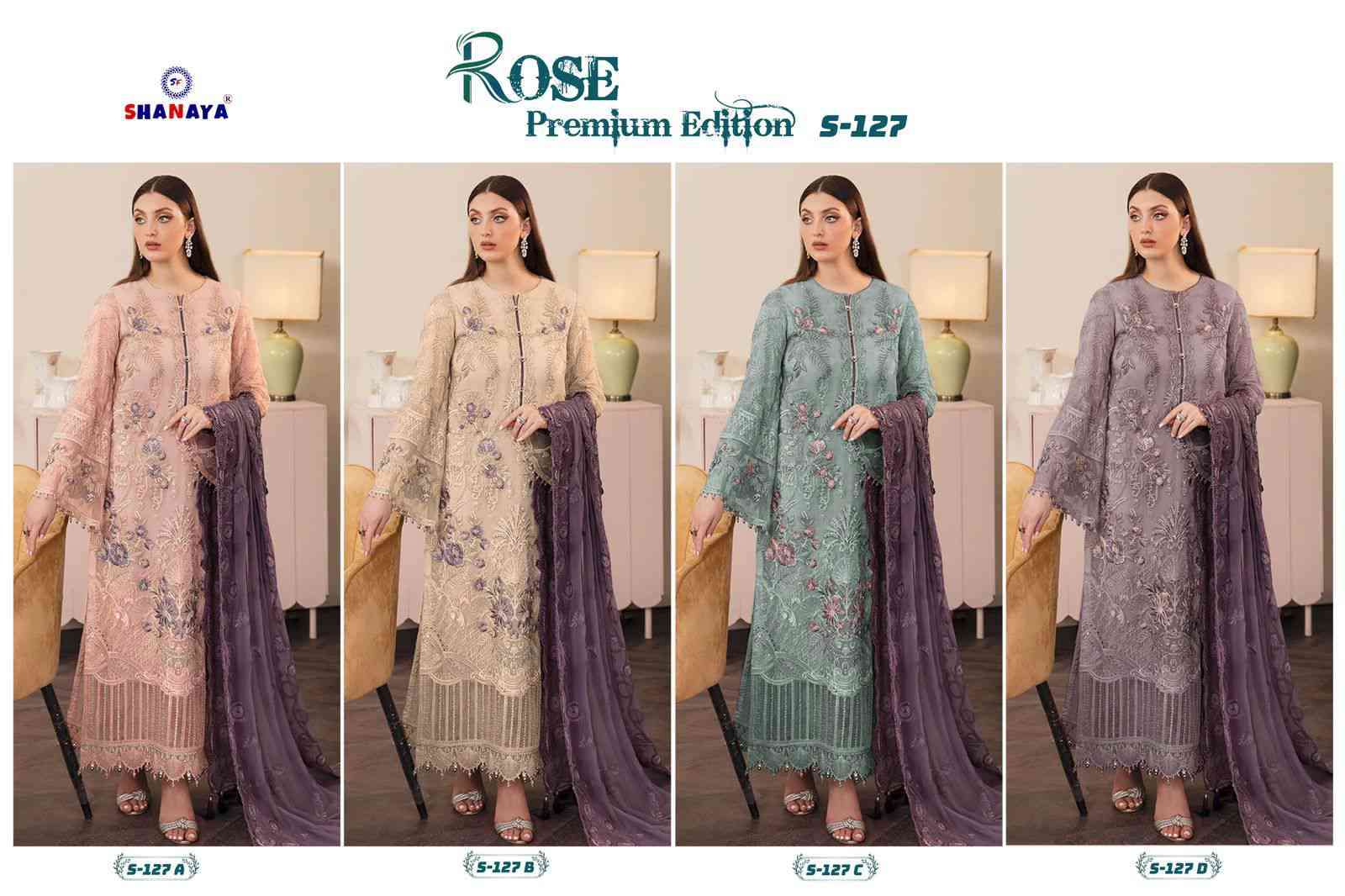 Shanaya Rose S 127 Colors Pakistani New Designer Look Catalog collection