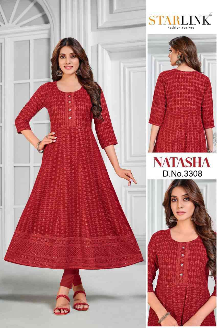 Starlink Natasha Fancy Shiffli Work Exclusive Kurti Catalog Exporter