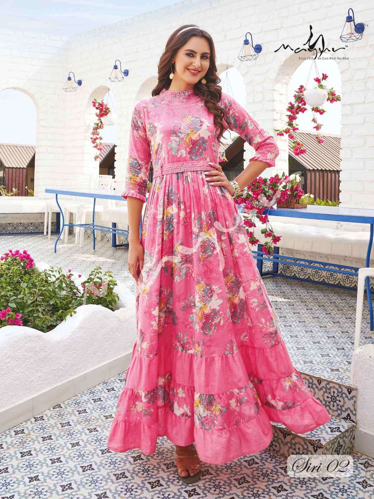 Pink cotton designer kurti  Cotton kurti designs Long kurti designs Kurti  designs