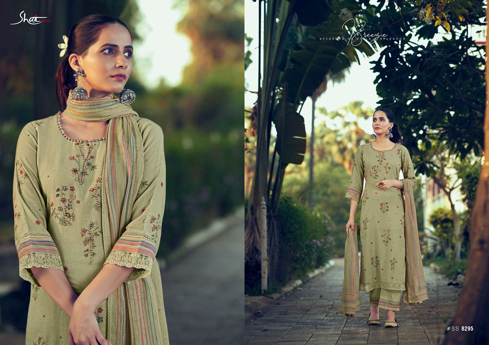 Jay Vijay Shai Savera Exclusive Digital Style Pure Linen Suit Catalog