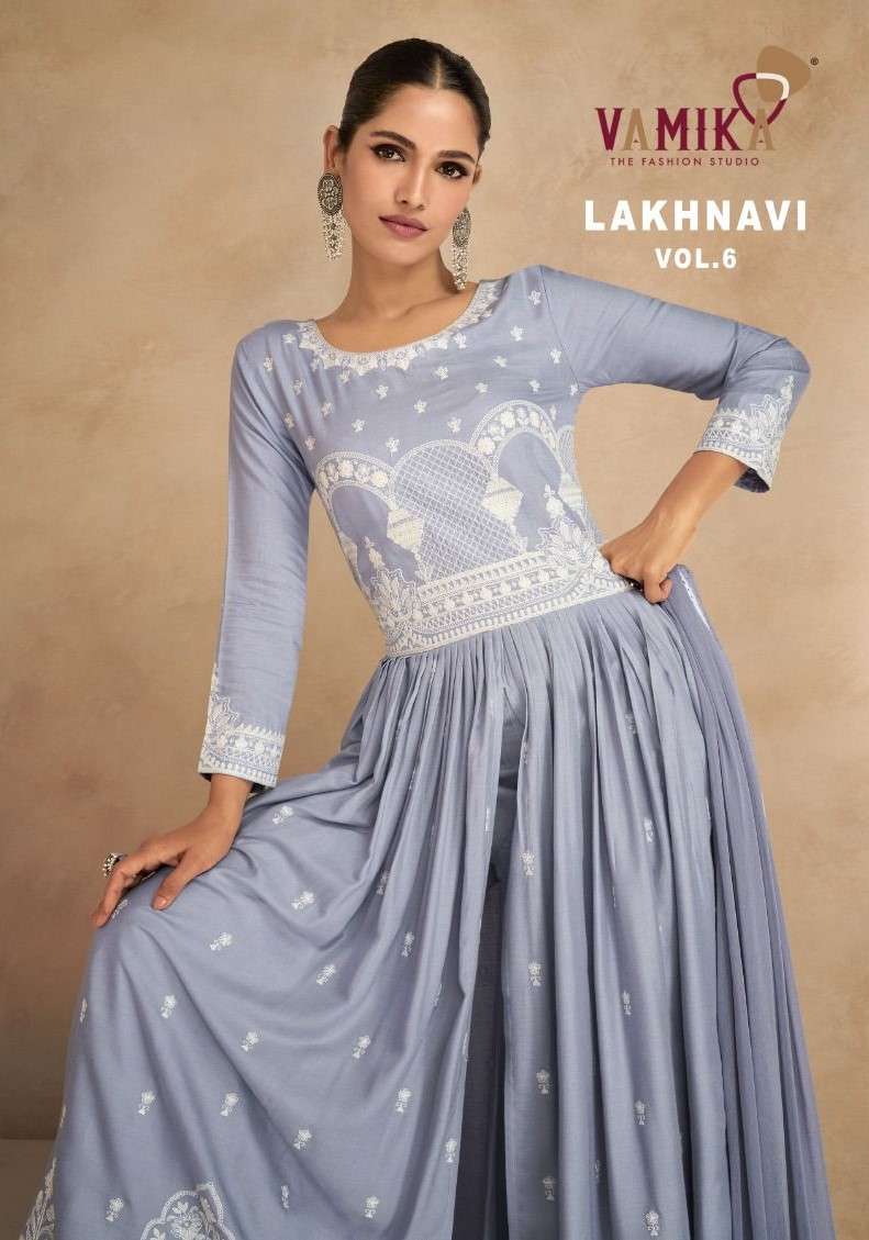 Mehendi Wear Indo Western Lakhnavi Gown | Designer Fusion Fashion Wear