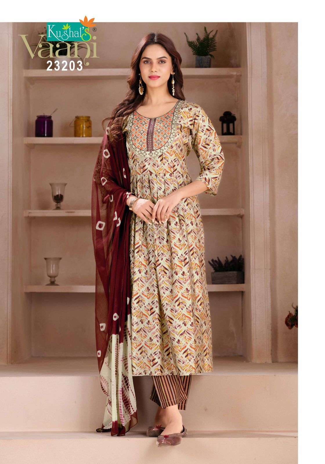3 Piece Suit Garment Collection Beautiful Naira Cut Long Kurti - Plazzo  With Dupatta at Rs 1299 | Bollywood Designer Suit in Surat | ID:  2852953168173