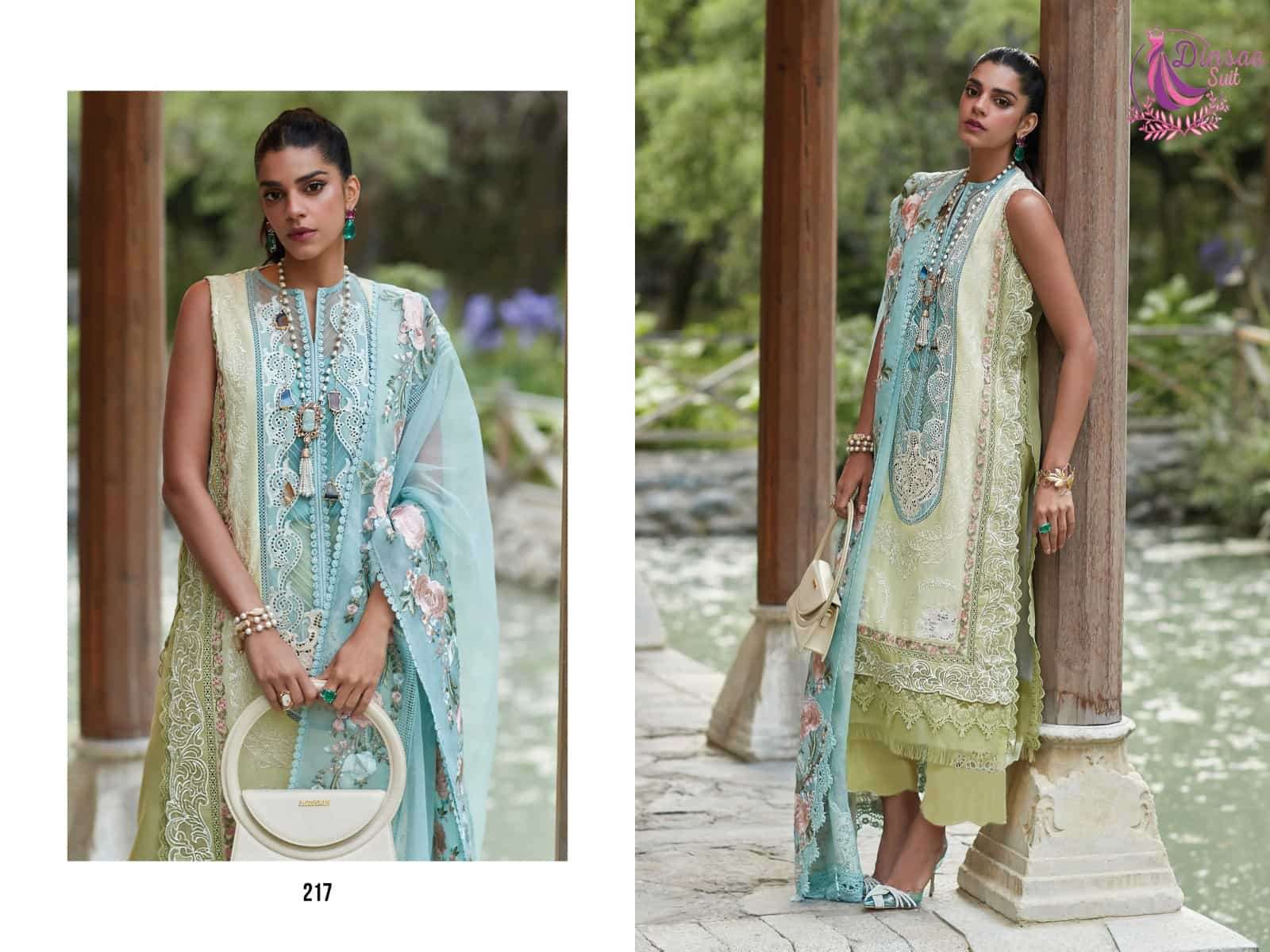 Buy THE JAZZBAAT Unstitched Pakistani Print Embroidered Cotton Suit Dress  Materials with Dupatta Unstitched Dress Material For Women (Green)  (CBelNair6_10) Online at Best Prices in India - JioMart.