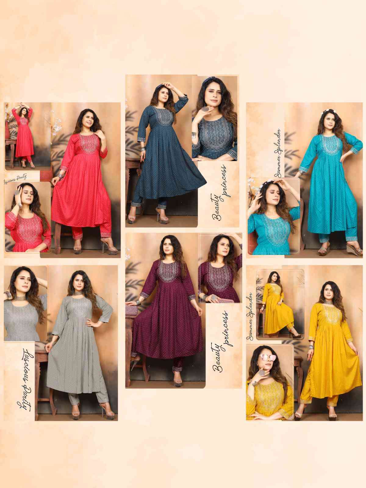 Fashion Begins Janwi Exclusive Print Nayra Cut Top Bottom Set Catalog