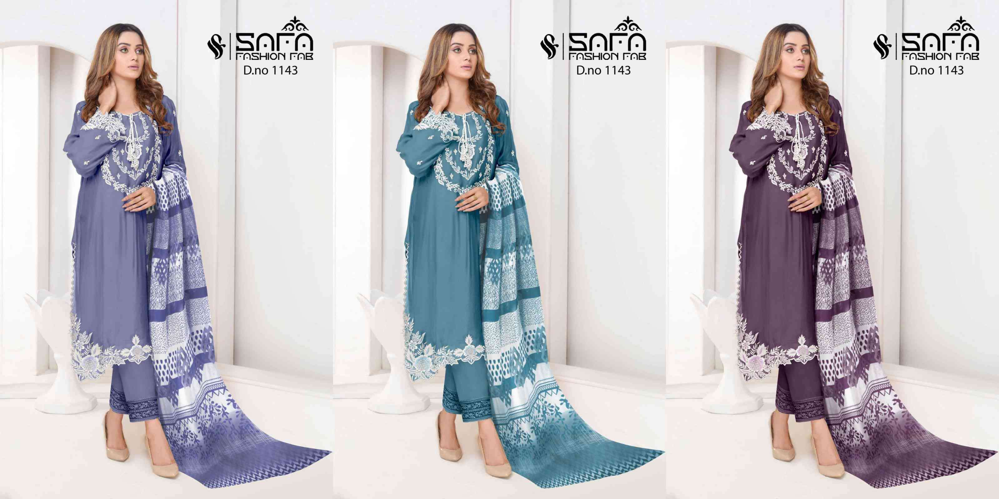 Safa Fashion Fab 1143 Stylish Pakistani Readymade Suit Catalog Exporter
