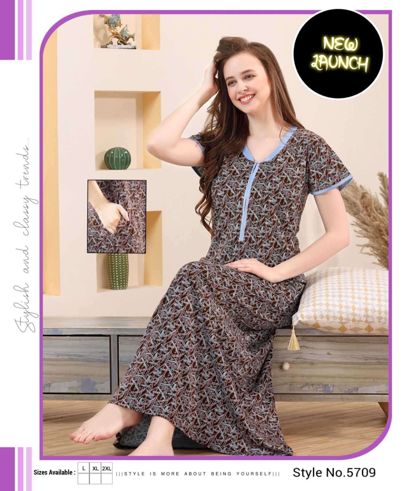 Summer Special Nighty Gown Vol 424 Fancy Night Wear Gown Online Wholesaler