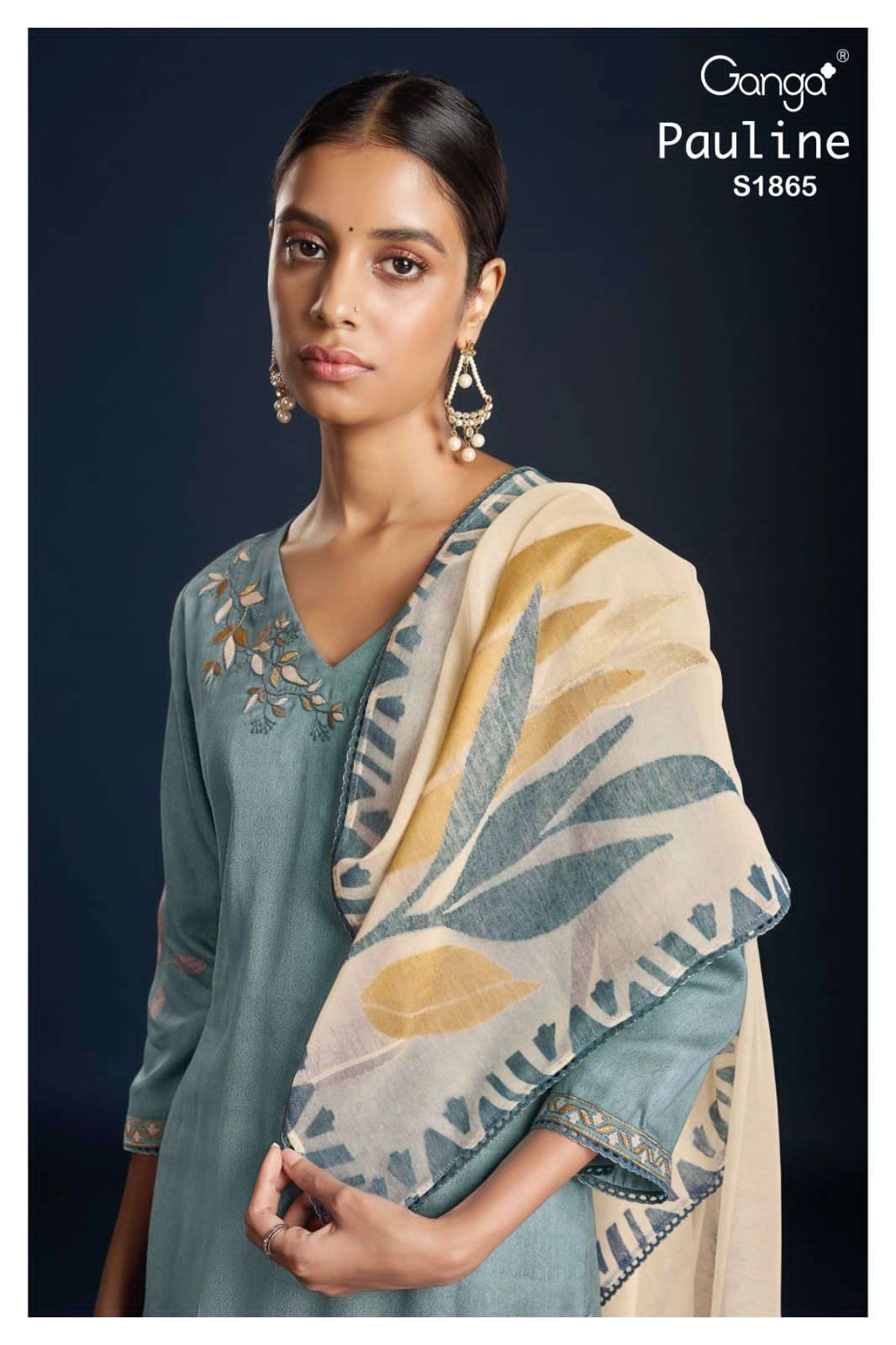 Ganga Pauline 1865 Fancy Cotton Silk Traditional Wear Suit Catalog Exporter