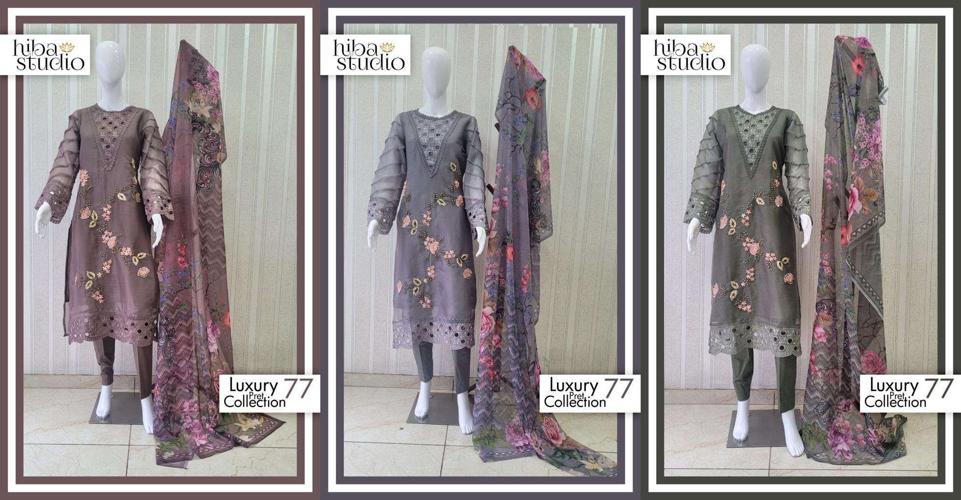 Hiba Studio Lpc Vol 77 Latest Designer Readymade Pakistani Dress