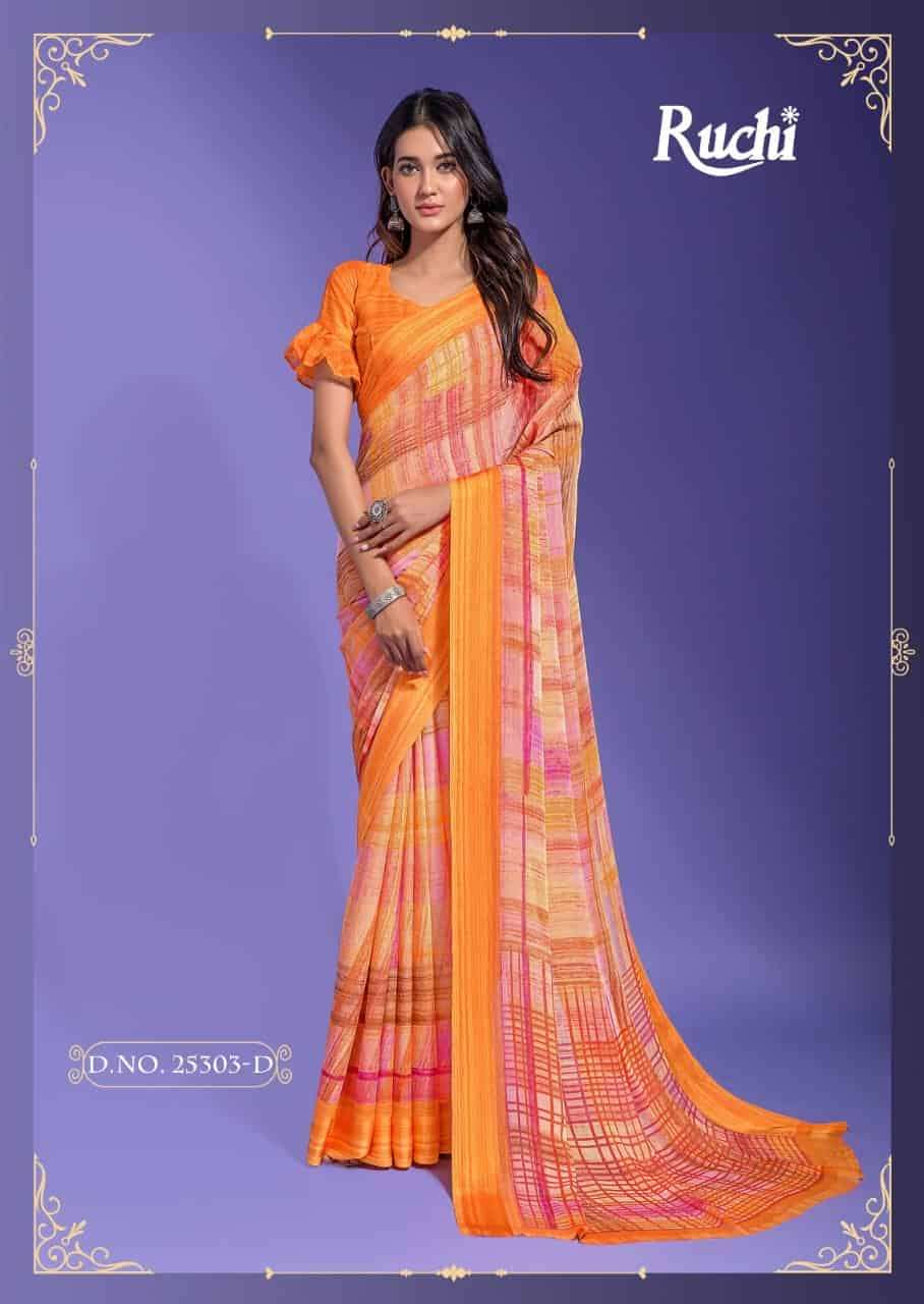 Ruchi Saree Cherry Vol 35 Fancy Printed Chiffon Saree Catalog Collection