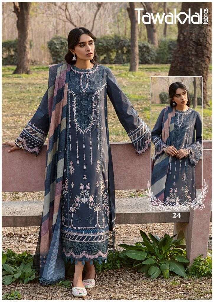 Tawakkal Opulence Luxury Lawn Vol 5 Printed Karachi Cotton Dress Material