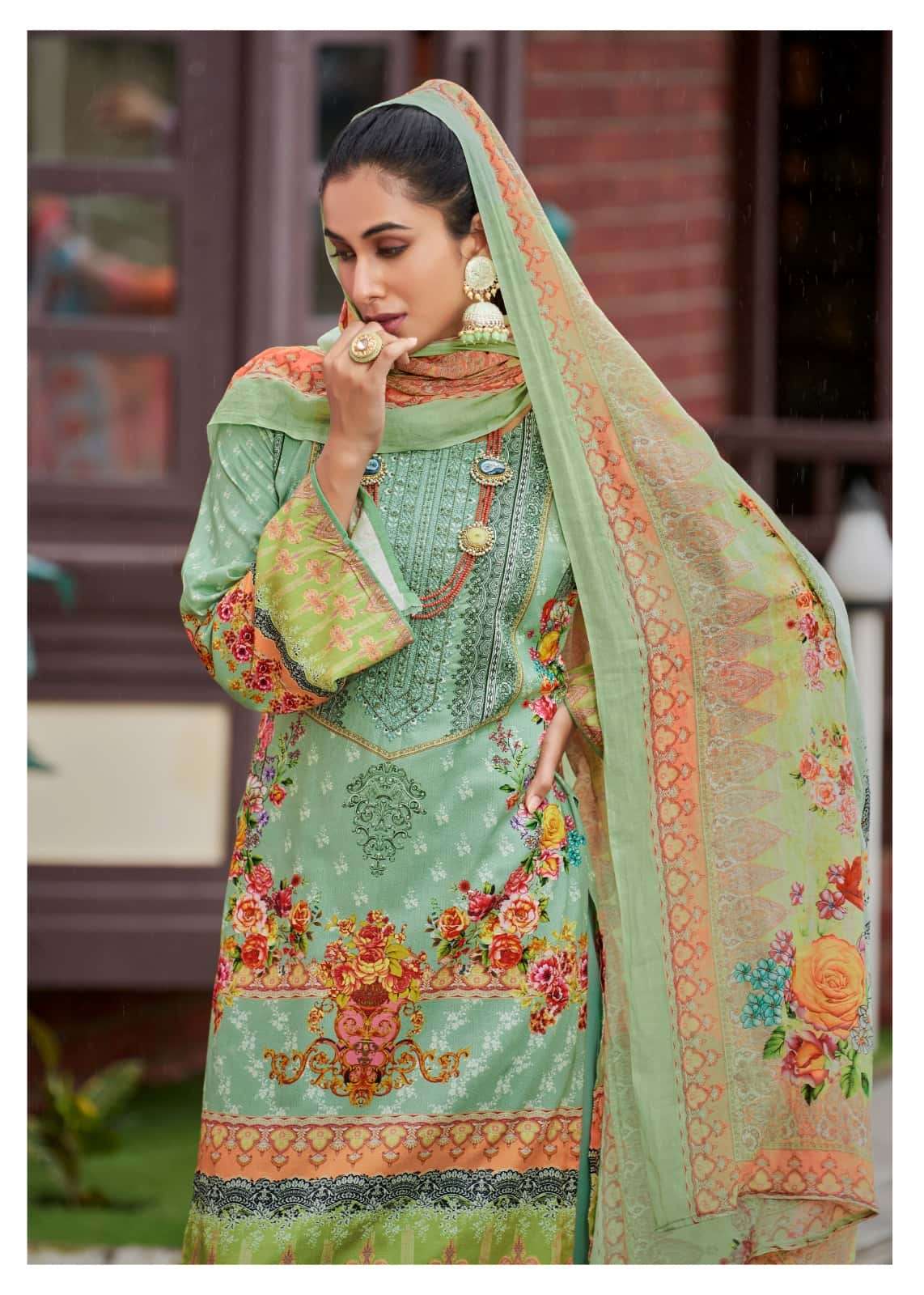 HERITAGE AZA VOL 4 LAWN DIGITAL PRINTED EMBROIDERY SUIT COLLECTION  WHOLESALE PRICE