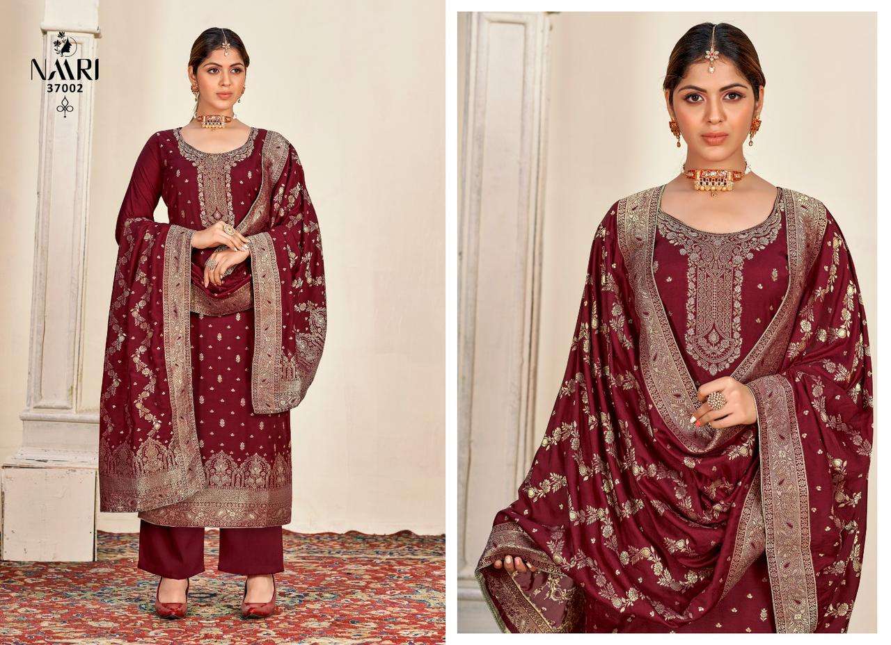 Naari Huma Vol 2 Exclusive Muslin Jacquard Ladies Suit Catalog Dealer