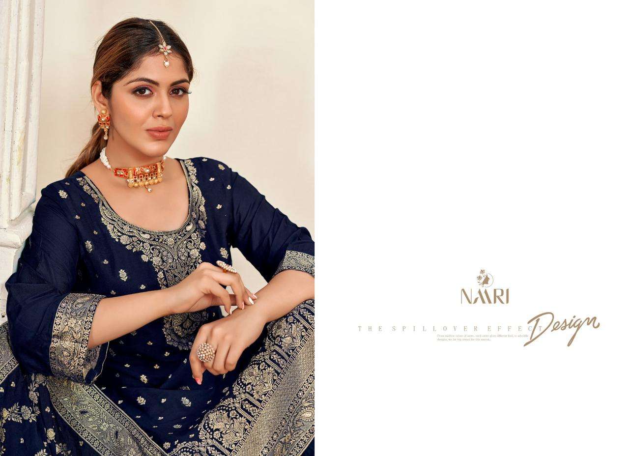 Naari Huma Vol 2 Exclusive Muslin Jacquard Ladies Suit Catalog Dealer
