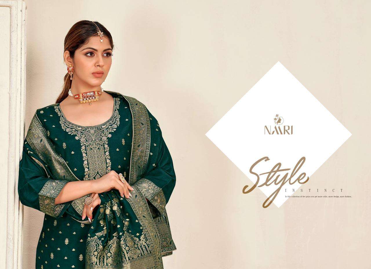 Naari Huma Vol 2 Exclusive Muslin Jacquard Ladies Suit Catalog Dealer