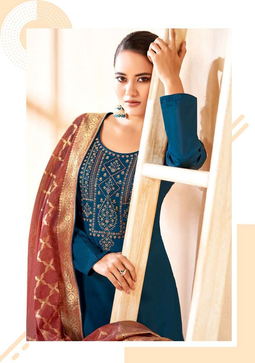 CLASSIC HEAVY DUPATTA BY AASHIRWAD CREATION 8279 TO 8284 SERIES DESIGNER  SUITS COLLECTION BEAUTIFUL STYLISH FANCY