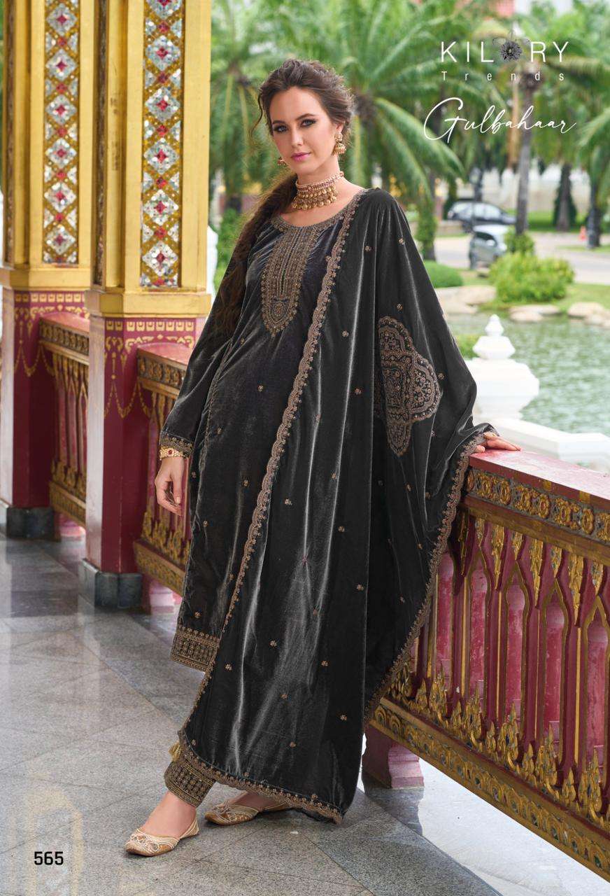 Kilory Gulbahaar Latest Designer Wedding Wear Velvet Suit New Designs