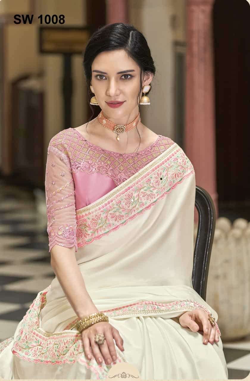 Buy fancy designer party wear sarees online - Suvidha Fashion