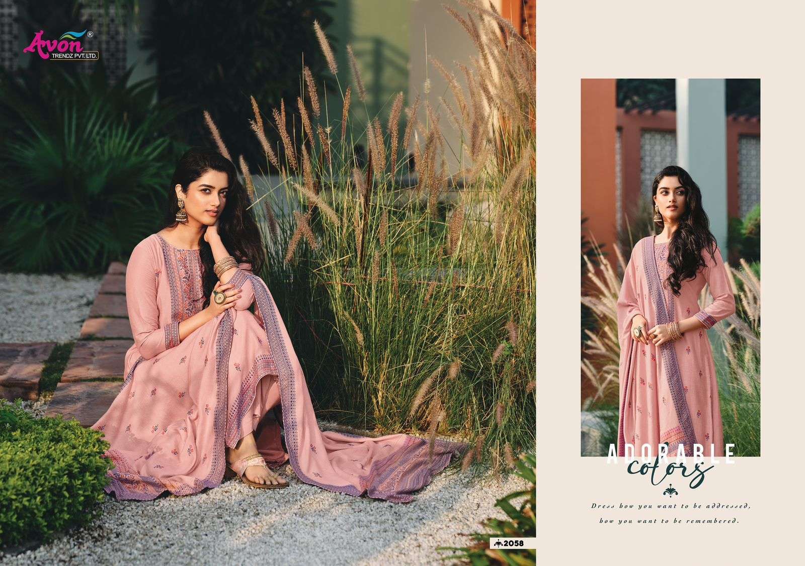 Avon trends Mausam Vol 2 Pashmina SUit Catalog Wholesale Dealer