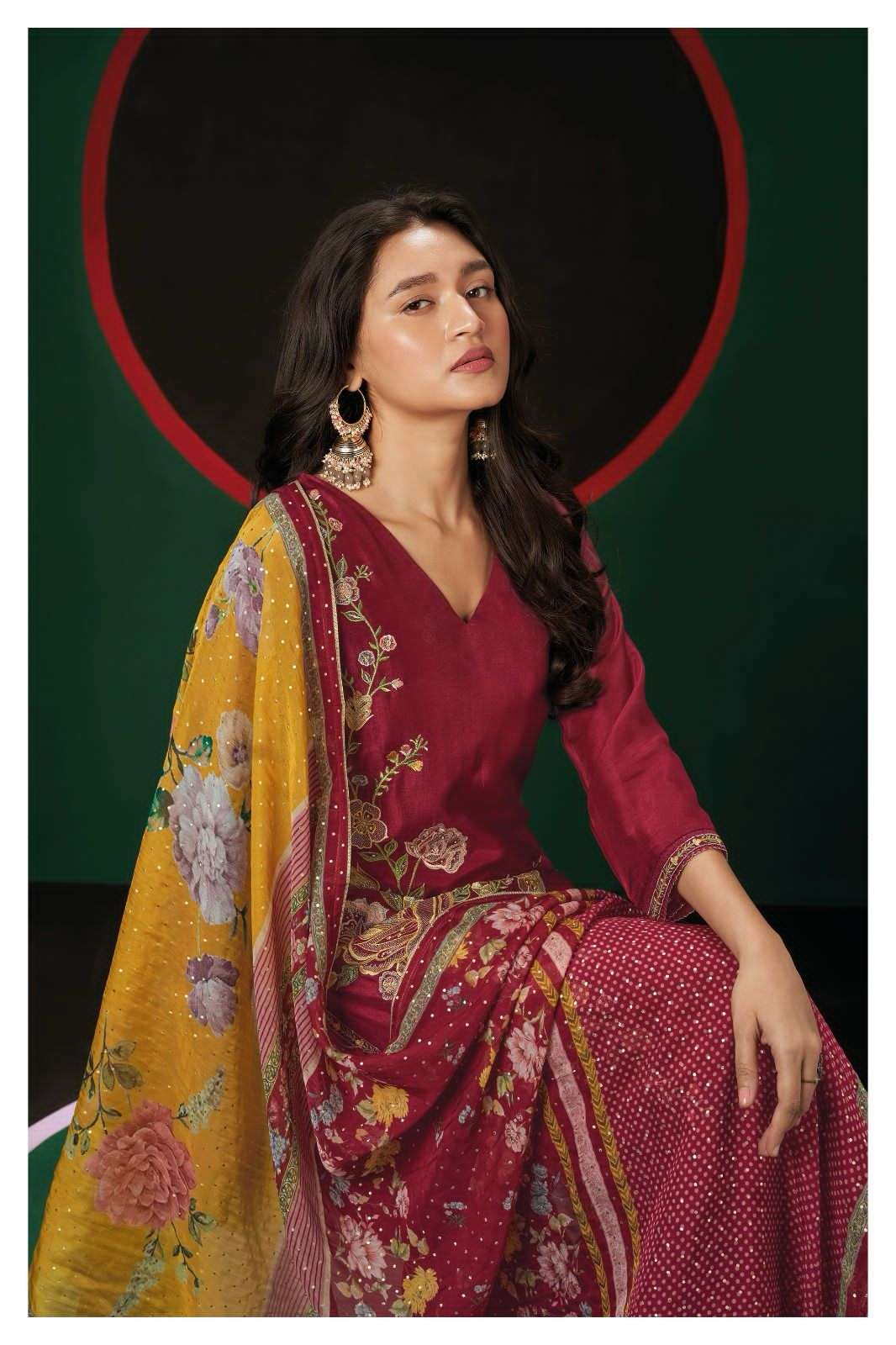 Ganga Leelie 2043 Fancy Russian Silk Branded Festive Wear Ladies Suit