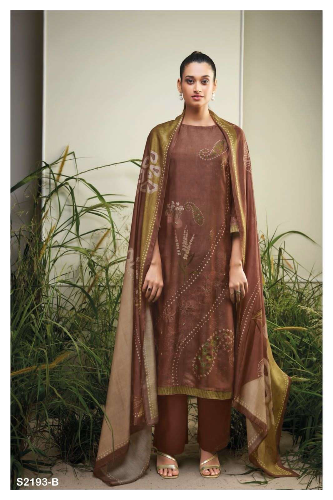 Ganga Rosaline 2193 Exclusive Bemberg Silk Branded Suit Online