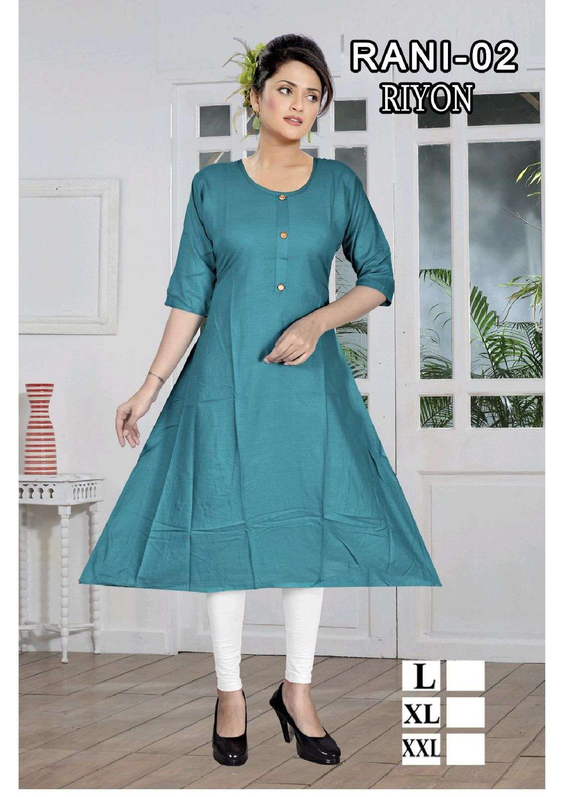 Cotton 3/4th Sleeve Straight Double Colour Kurti at Rs 270 in Jaipur